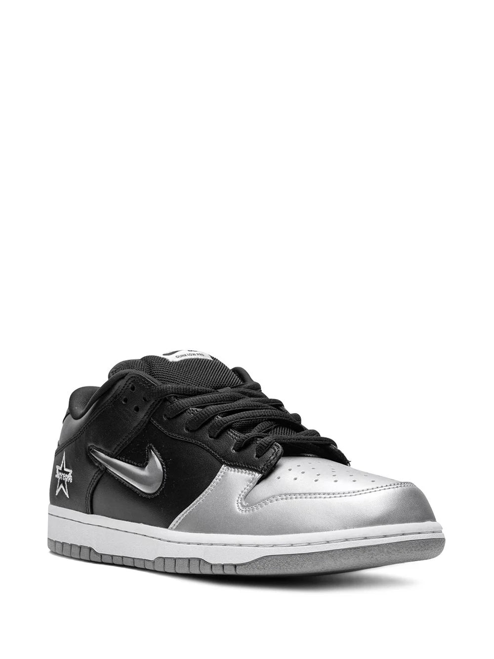 Nike x Supreme SB Dunk Low OG QS "Jewel Swoosh Silver/Black" sneakers