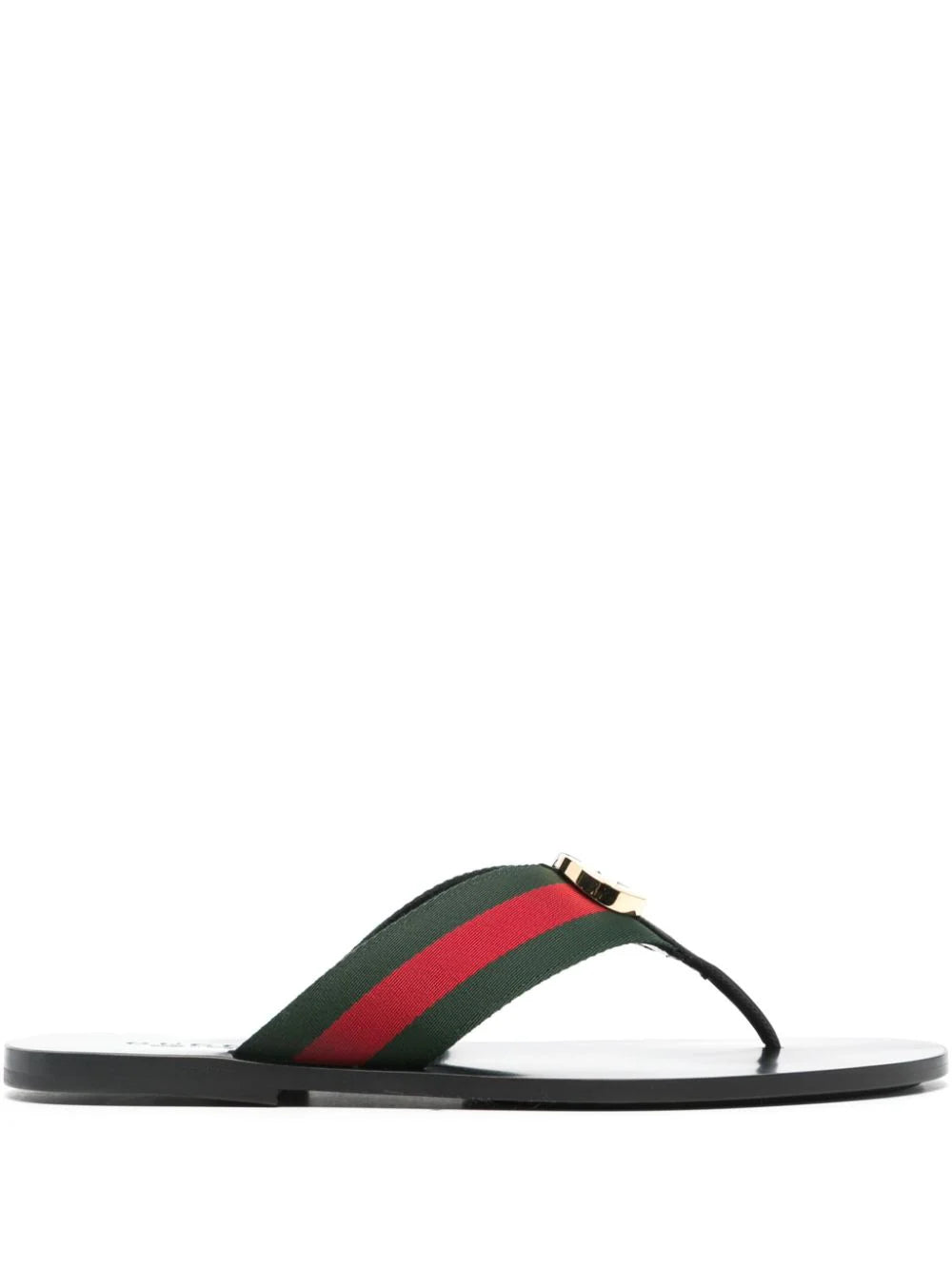 Gucci Web stripe-embellished flip flops