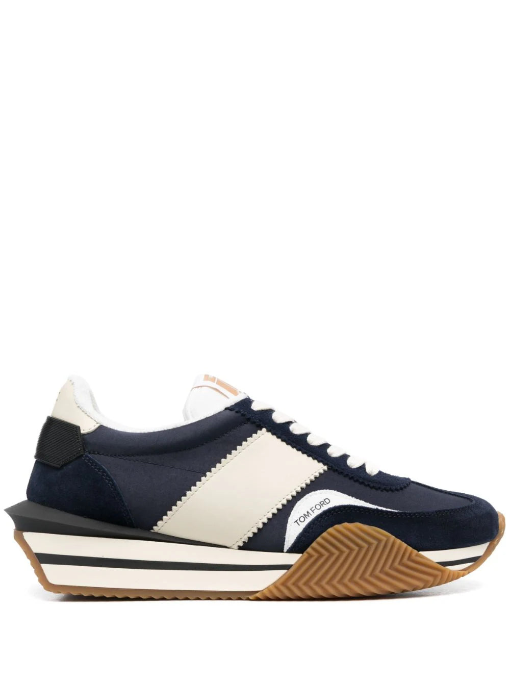 TOM FORD James panelled leather sneakers