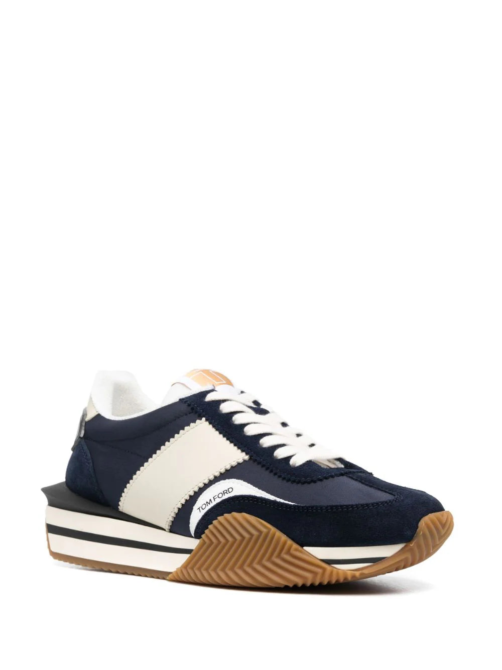 TOM FORD James panelled leather sneakers