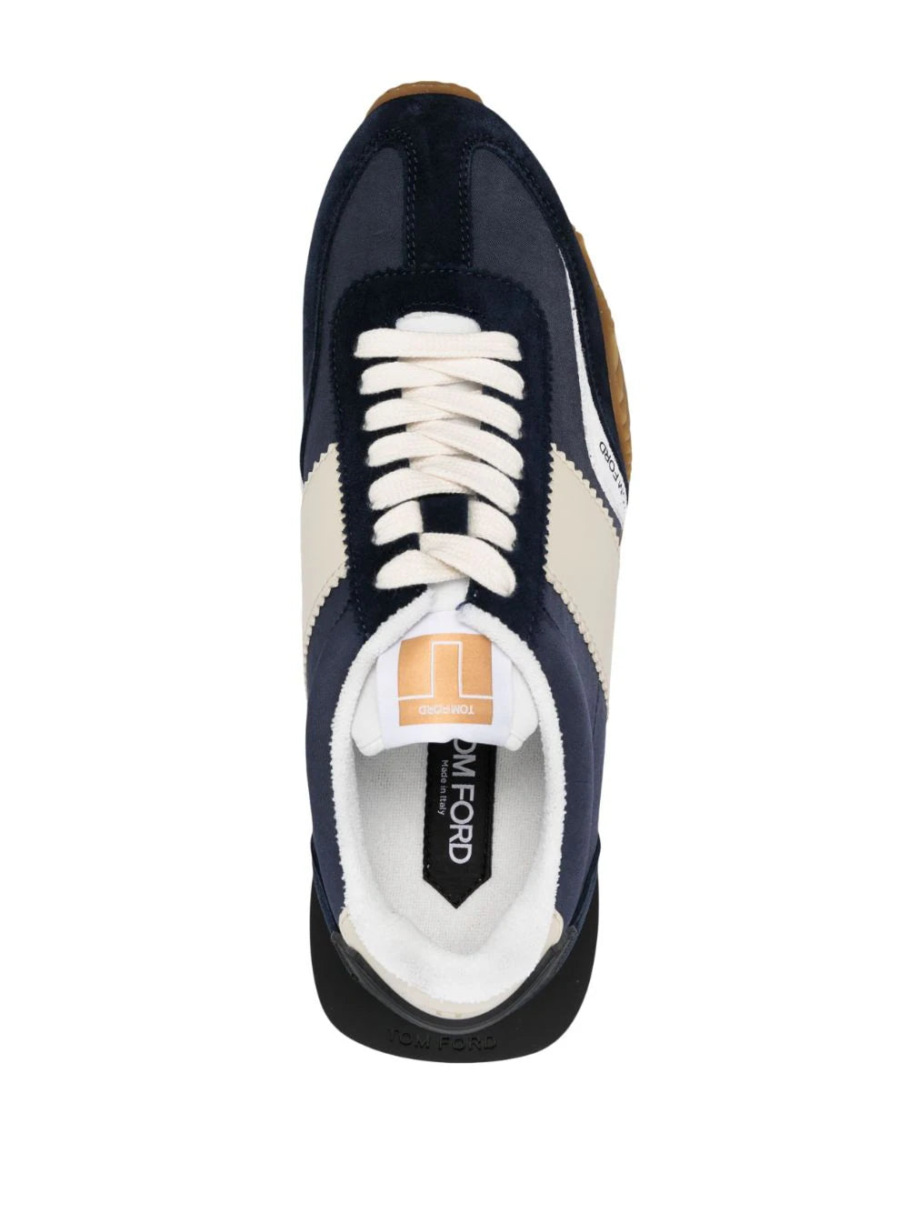 TOM FORD James panelled leather sneakers