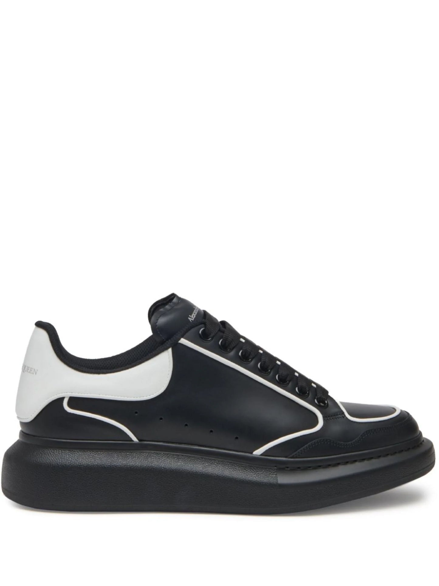 Alexander McQueen Oversized leather sneakers_ Black & White