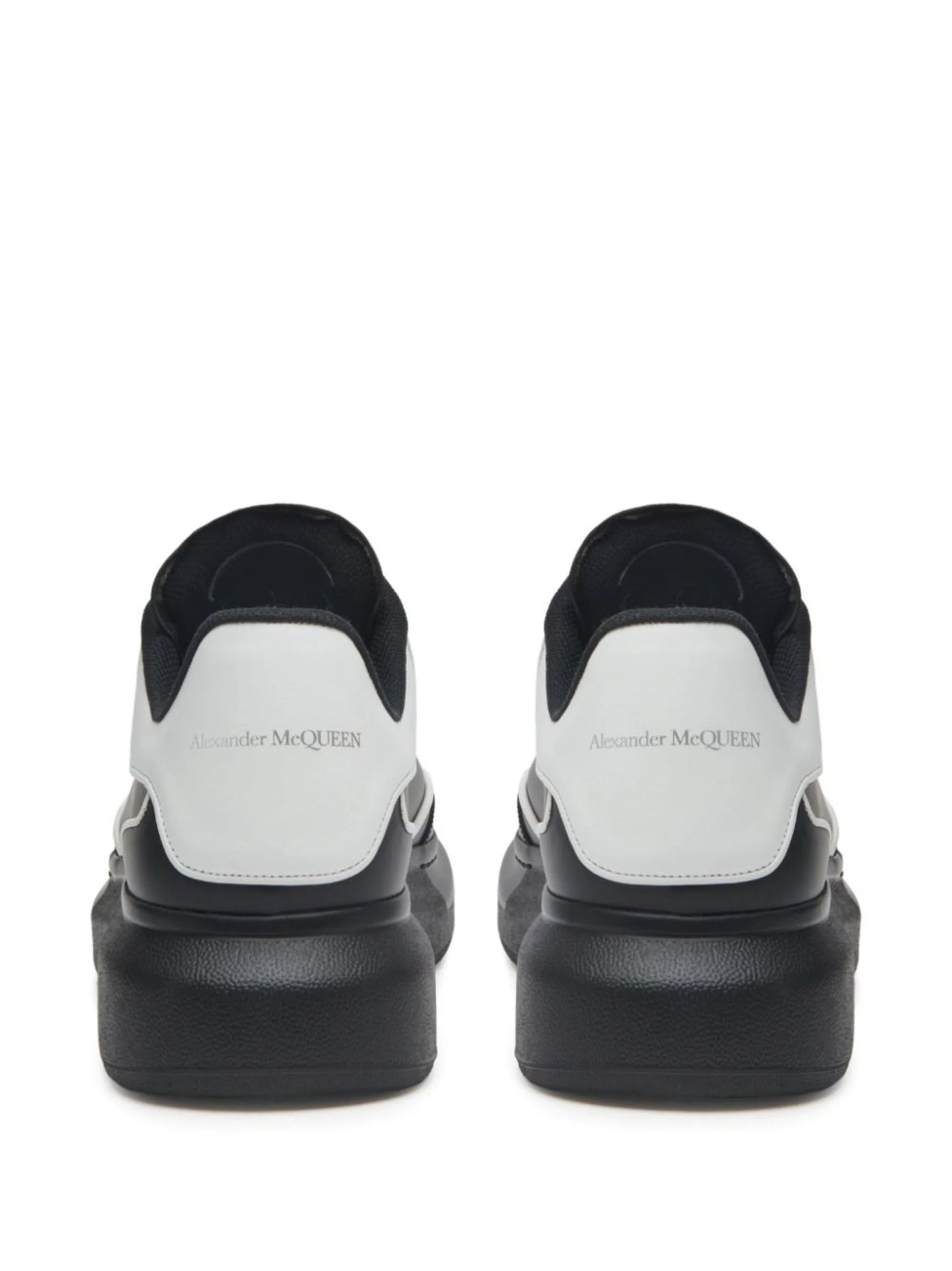 Alexander McQueen Oversized leather sneakers_ Black & White