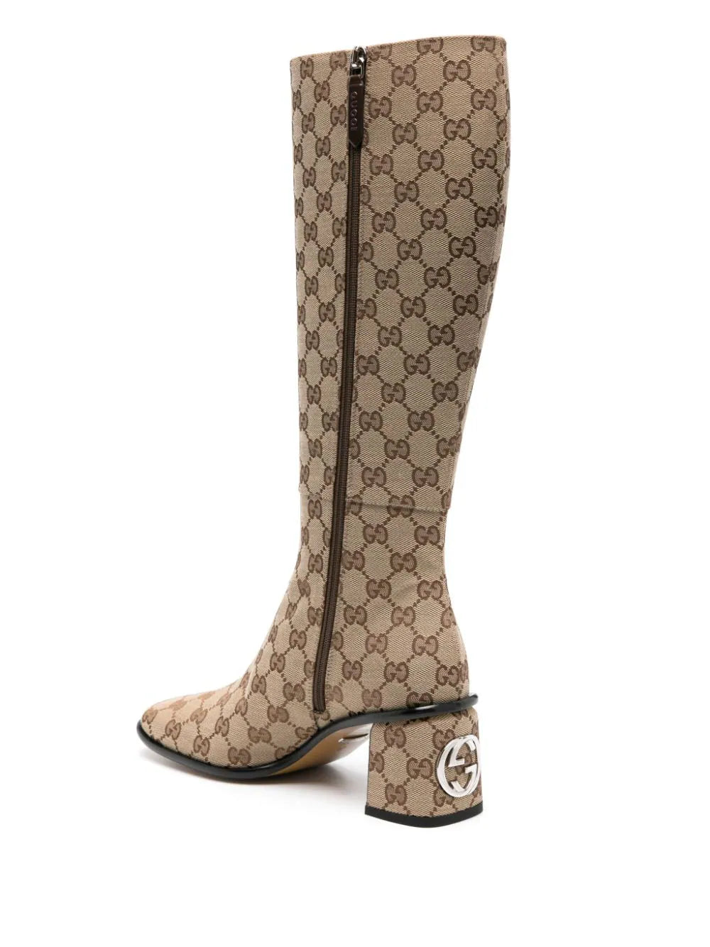 Gucci GG Supreme-canvas knee-high boots