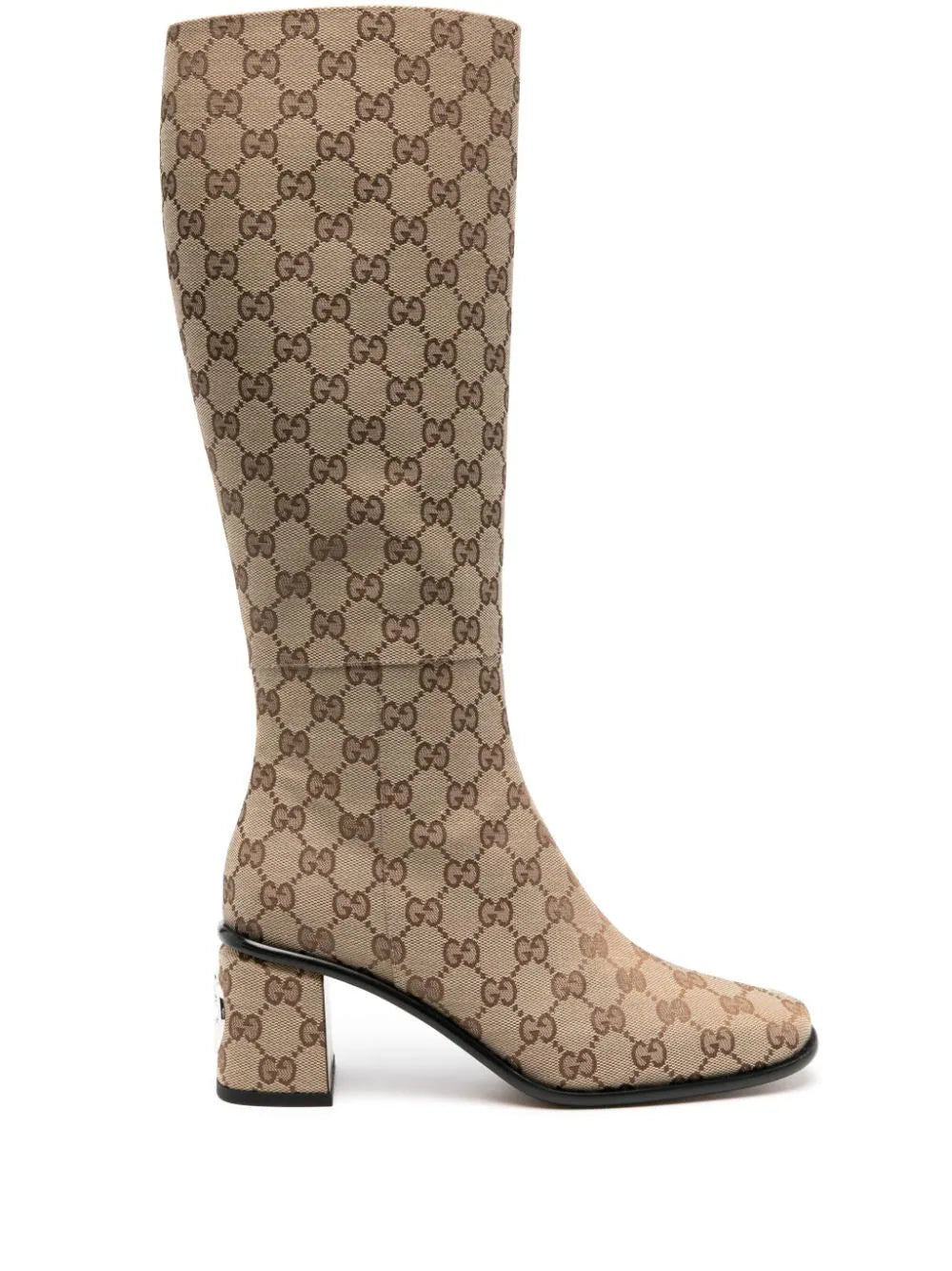 Gucci GG Supreme-canvas knee-high boots