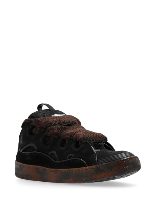 New Season  Lanvin Curb leather sneakers