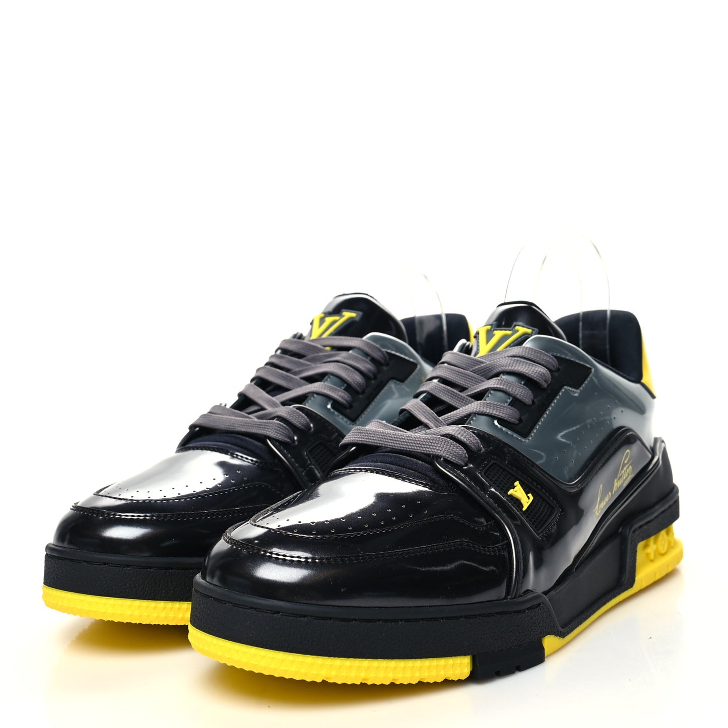 LOUIS VUITTON trainer for Mens  ( Black, Yellow & Grey )